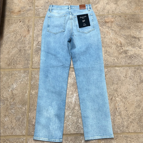 Anine Bing Jackie Straight Leg Jean in Pale Blue 27 - Picture 6 of 6